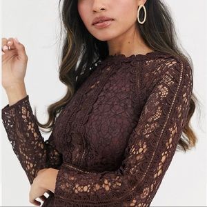 ASOS DESIGN petite long sleeve pencil dress